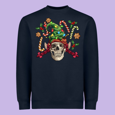 Elf Skull Heavyweight Sweatshirt Designed By Fadigitalartstudio