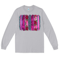 Valentine's Day Floral Leopard Brushstroke Long Sleeve Tee | Teevron