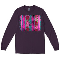 Plum valentine's day floral leopard brushstroke Long Sleeve Tee - AdoDesignShop