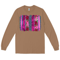 Toasted Coconut valentine's day floral leopard brushstroke Long Sleeve Tee - AdoDesignShop