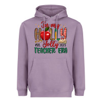 Lavender in my holly jolly teacher era Heavyweight Hoodie - MaliasSmallBusiness