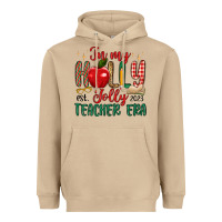 Mushroom in my holly jolly teacher era Heavyweight Hoodie - MaliasSmallBusiness