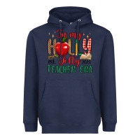 Navy in my holly jolly teacher era Heavyweight Hoodie - MaliasSmallBusiness