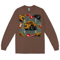 Chestnut dump truck seamles pattern Long Sleeve Tee - BundleAndBundleShop
