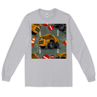 Moon Dust dump truck seamles pattern Long Sleeve Tee - BundleAndBundleShop