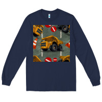 Navy dump truck seamles pattern Long Sleeve Tee - BundleAndBundleShop