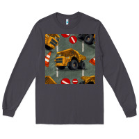 Smoke dump truck seamles pattern Long Sleeve Tee - BundleAndBundleShop