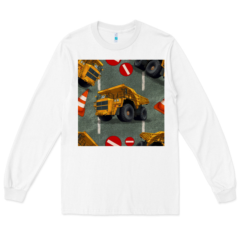 Dump Truck Seamles Pattern Long Sleeve Tee by BundleAndBundleShop | Teevron