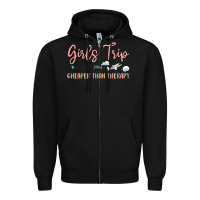 Black girls trip cheaper than therapy Zipper Hoodie - MaliasSmallBusiness
