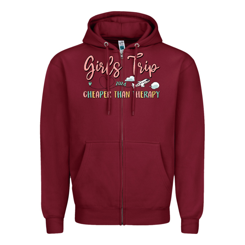 Girls Trip Cheaper Than Therapy Zipper Hoodie by MaliasSmallBusiness | Teevron