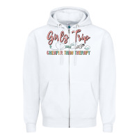 White girls trip cheaper than therapy Zipper Hoodie - MaliasSmallBusiness