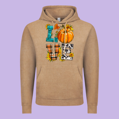 Love Pumpkin Vintage Hoodie Designed By Hra Design Shop