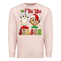 Pale Pink tis the season Premium Sweatshirt - MaliasSmallBusiness