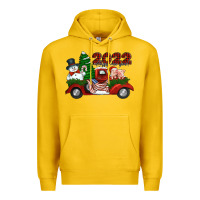 Lemon happy new year 2022 christmas truck with american flag Premium Hoodie - Jasminsmagicworld