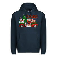 Navy happy new year 2022 christmas truck with american flag Premium Hoodie - Jasminsmagicworld