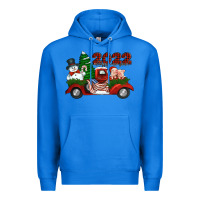 True Royal happy new year 2022 christmas truck with american flag Premium Hoodie - Jasminsmagicworld
