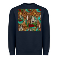 Navy horses with roses seamless pattern Heavyweight Sweatshirt - HRA Design Shop