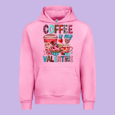Coffee Is My Valentine Valentine's Day Urban Hoodie Designed By Howdyjamesfarm