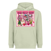 Matcha 3d retro pink christmas vibes Heavyweight Hoodie - MaliasSmallBusiness