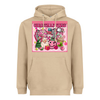 Mushroom 3d retro pink christmas vibes Heavyweight Hoodie - MaliasSmallBusiness