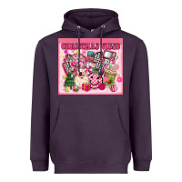 Plum 3d retro pink christmas vibes Heavyweight Hoodie - MaliasSmallBusiness