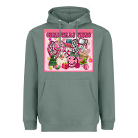 Sage 3d retro pink christmas vibes Heavyweight Hoodie - MaliasSmallBusiness