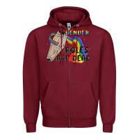 Burgundy gender roles are dead Zipper Hoodie - MaliasSmallBusiness