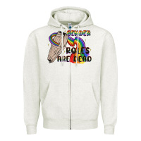 Oatmeal Heather gender roles are dead Zipper Hoodie - MaliasSmallBusiness