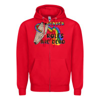Red gender roles are dead Zipper Hoodie - MaliasSmallBusiness