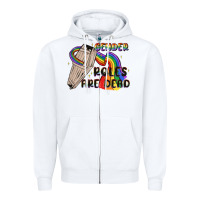White gender roles are dead Zipper Hoodie - MaliasSmallBusiness