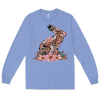 Colony Blue bunny with blossom flower Long Sleeve Tee - Artiststas