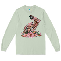 Matcha bunny with blossom flower Long Sleeve Tee - Artiststas