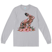 Moon Dust bunny with blossom flower Long Sleeve Tee - Artiststas