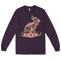 Plum bunny with blossom flower Long Sleeve Tee - Artiststas