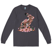 Smoke bunny with blossom flower Long Sleeve Tee - Artiststas
