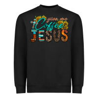 Black give me coffee jesus Heavyweight Sweatshirt - RacoonDesign