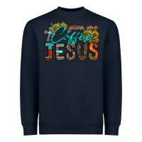 Navy give me coffee jesus Heavyweight Sweatshirt - RacoonDesign