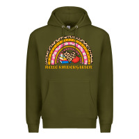 Army Green back to school rainbow hello kindergarten Premium Hoodie - AdoDesignShop