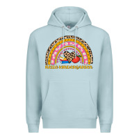 Blue Mist back to school rainbow hello kindergarten Premium Hoodie - AdoDesignShop