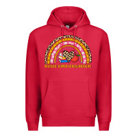 Cardinal back to school rainbow hello kindergarten Premium Hoodie - AdoDesignShop