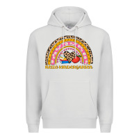 Dove Grey back to school rainbow hello kindergarten Premium Hoodie - AdoDesignShop