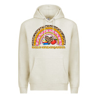 Oatmeal Heather back to school rainbow hello kindergarten Premium Hoodie - AdoDesignShop
