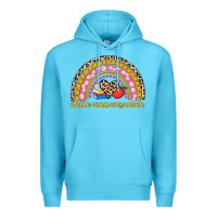 Ocean Blue back to school rainbow hello kindergarten Premium Hoodie - AdoDesignShop