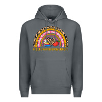 Rock back to school rainbow hello kindergarten Premium Hoodie - AdoDesignShop