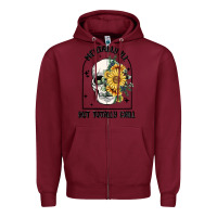 Burgundy mentally ill but totally chill Zipper Hoodie - MaliasSmallBusiness