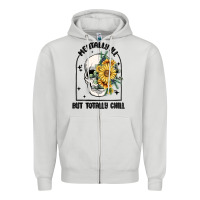 Dove Grey mentally ill but totally chill Zipper Hoodie - MaliasSmallBusiness