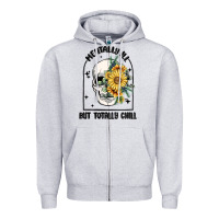 Heather Grey mentally ill but totally chill Zipper Hoodie - MaliasSmallBusiness