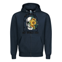 Navy mentally ill but totally chill Zipper Hoodie - MaliasSmallBusiness