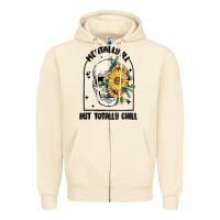 Sandshell mentally ill but totally chill Zipper Hoodie - MaliasSmallBusiness