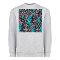 Heather Grey turquoise lightning bolt seamless pattern Heavyweight Sweatshirt - HRA Design Shop